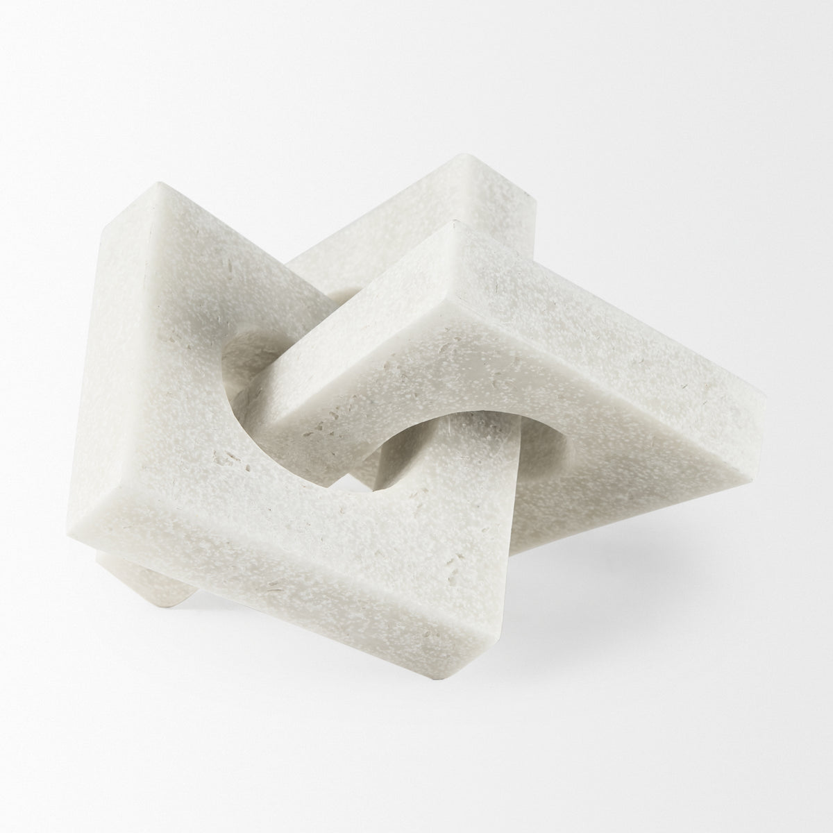 Linx Small Cream Granite Resin Sculptural Decorative Object-Objects-DECOROLALA
