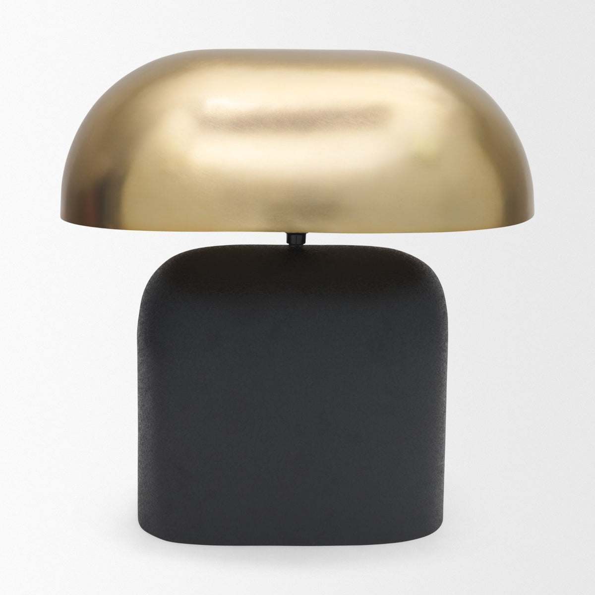 Liorre Textured Black Metal Base w/ Gold Metal Shade 1-Light Table Lamp-Table Lamps-DECOROLALA
