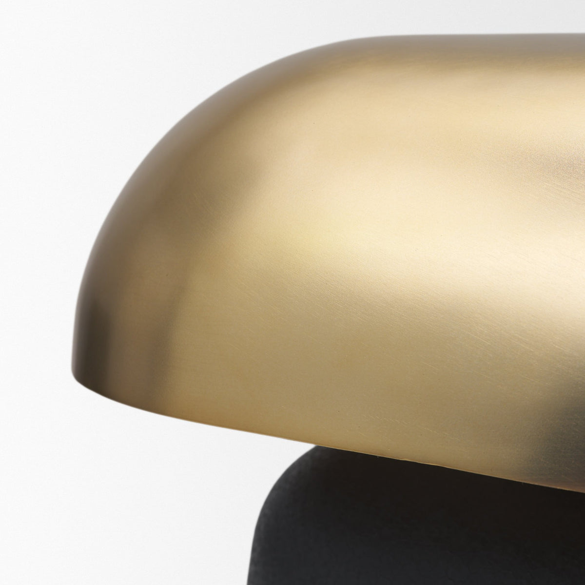 Liorre Textured Black Metal Base w/ Gold Metal Shade 1-Light Table Lamp-Table Lamps-DECOROLALA