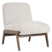Lisson Accent Chair - Beige Velvet with Walnut Wood Frame-DECOROLALA