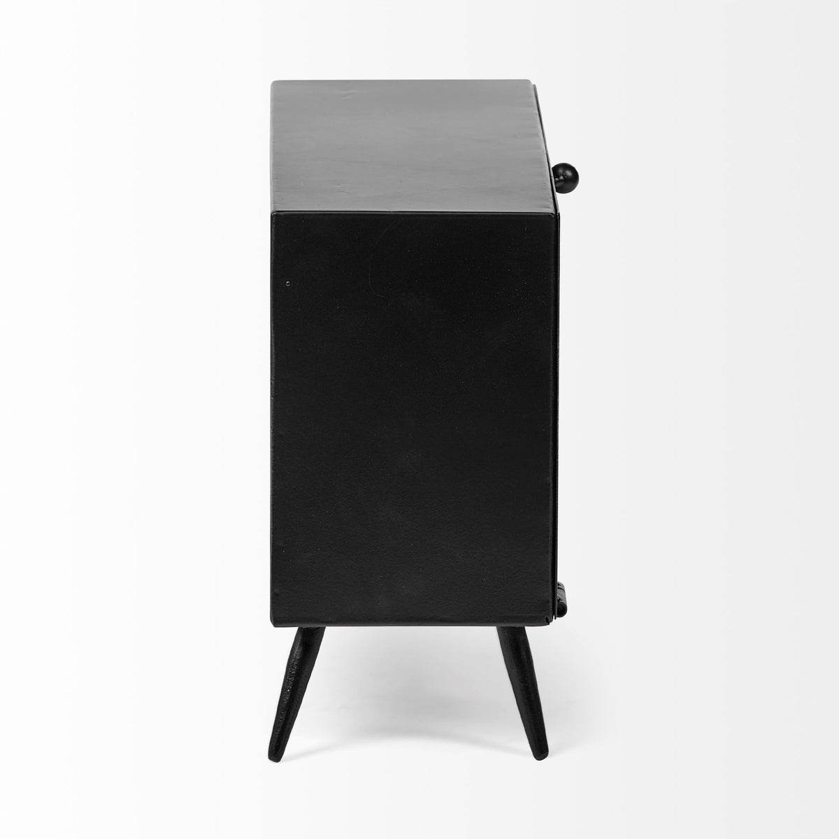 Lita Black Metal Rectangular Table Clock-Table Clocks-DECOROLALA