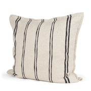 Liv Cream with Black Stripes Pillow (min order qty 2)-Decorative Pillows-DECOROLALA