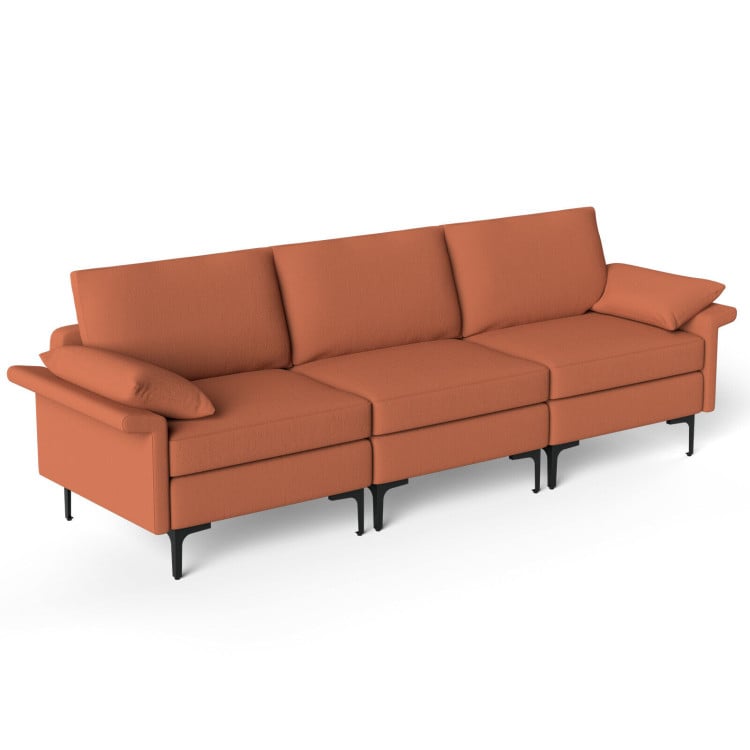 Living Room Set: Floor Lamp + Accent Chair + 3-Seat Sofa-Living Room Furniture Sets-DECOROLALA