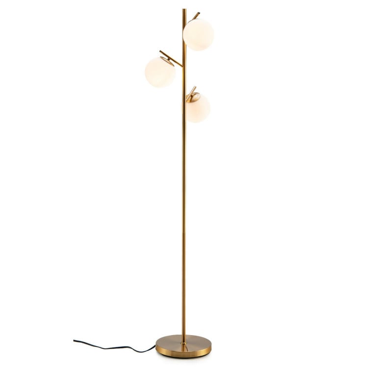 Living Room Set: Floor Lamp + Accent Chair + 3-Seat Sofa-Living Room Furniture Sets-DECOROLALA