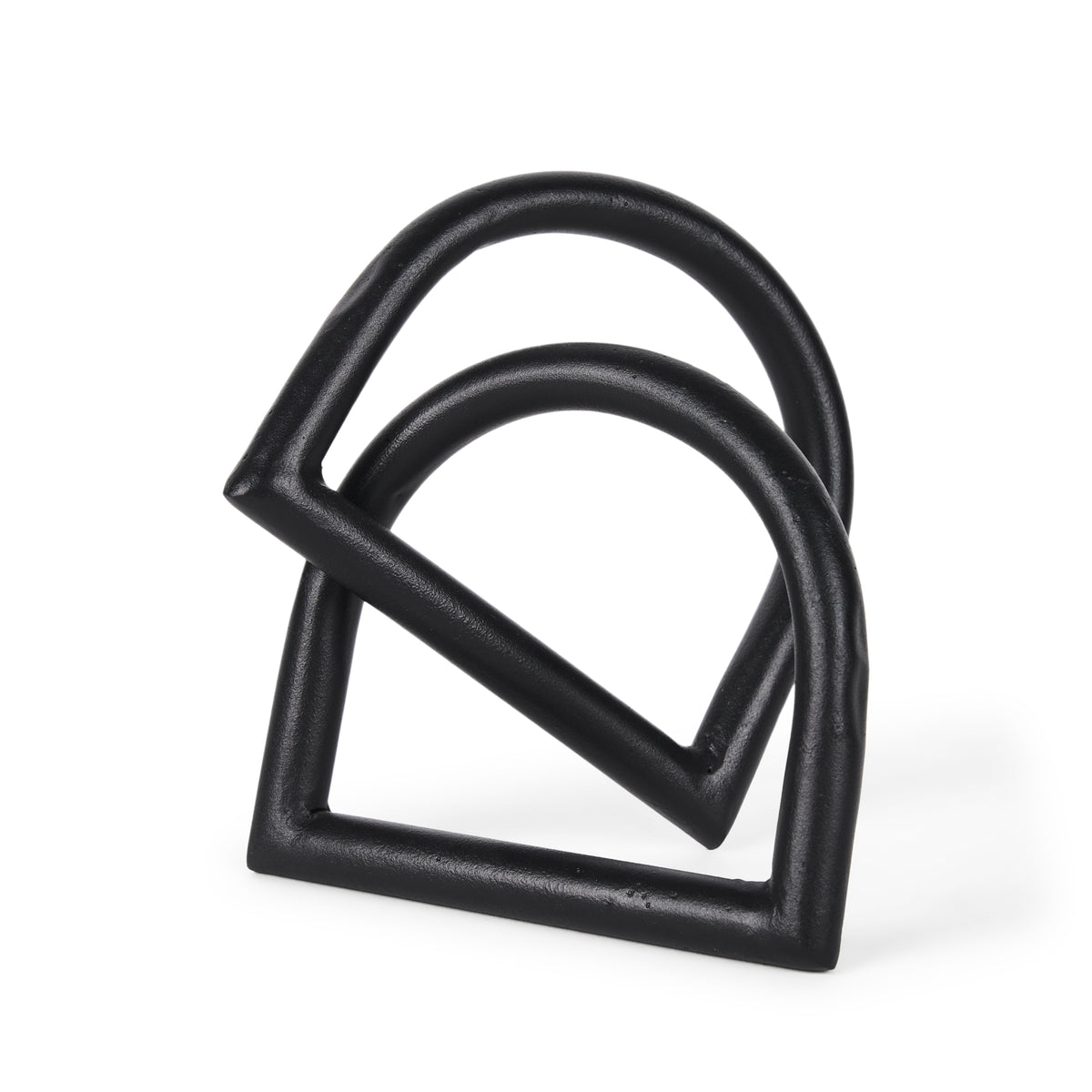 Locke Large Matte Black Iron Metal Decorative Object-Decorative Objects-DECOROLALA