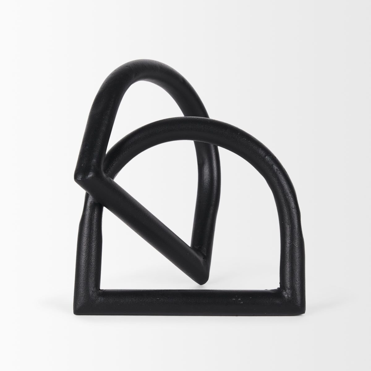 Locke Large Matte Black Iron Metal Decorative Object-Objects-DECOROLALA