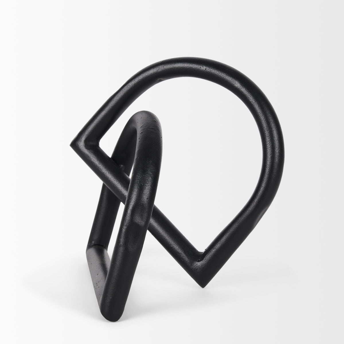 Locke Large Matte Black Iron Metal Decorative Object-Objects-DECOROLALA