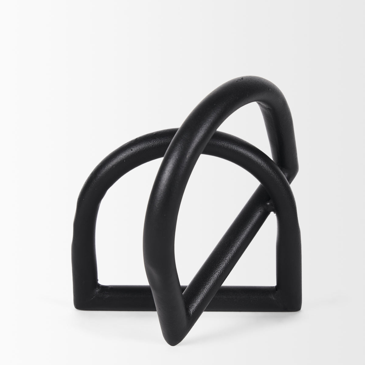 Locke Large Matte Black Iron Metal Decorative Object-Objects-DECOROLALA