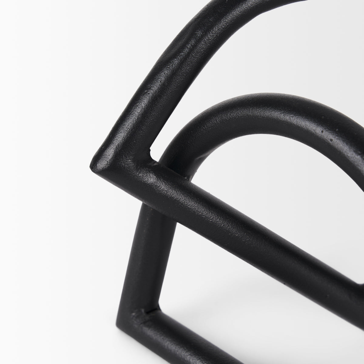 Locke Large Matte Black Iron Metal Decorative Object-Objects-DECOROLALA