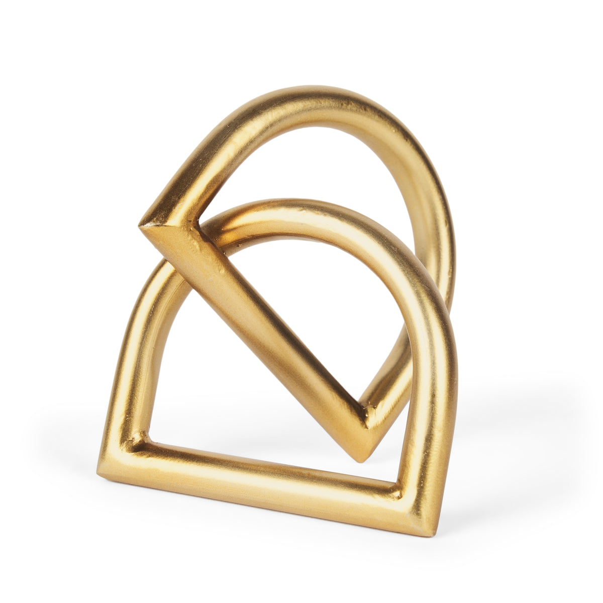 Locke Small Matte Gold Iron Metal Decorative Object-Objects-DECOROLALA