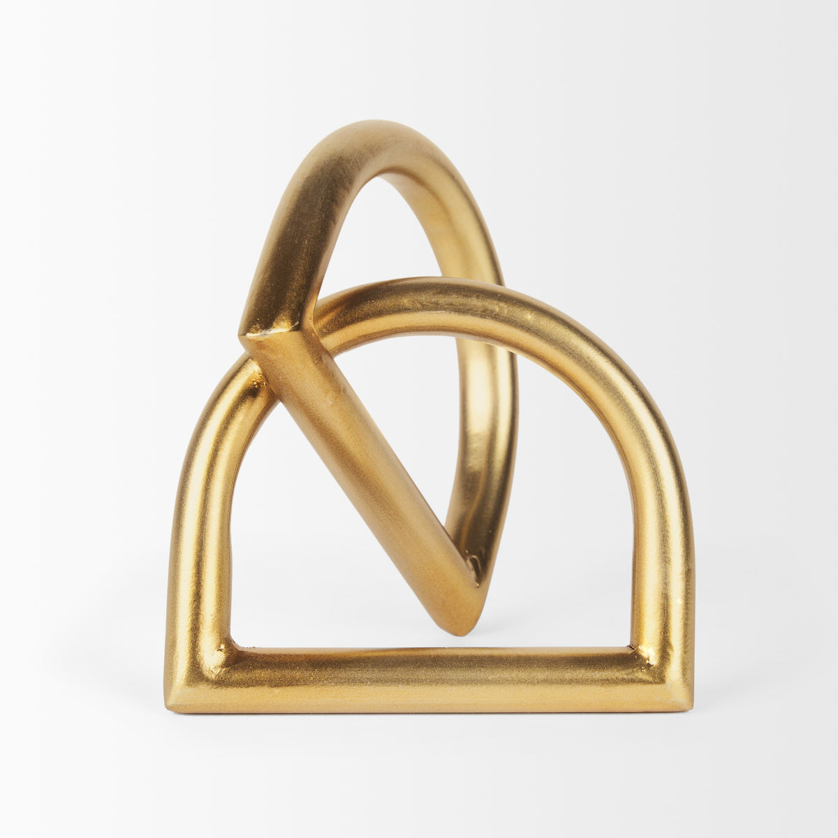 Locke Small Matte Gold Iron Metal Decorative Object-Objects-DECOROLALA