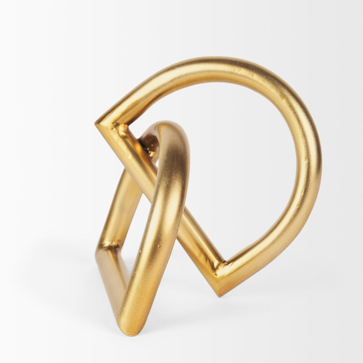 Locke Small Matte Gold Iron Metal Decorative Object-Objects-DECOROLALA