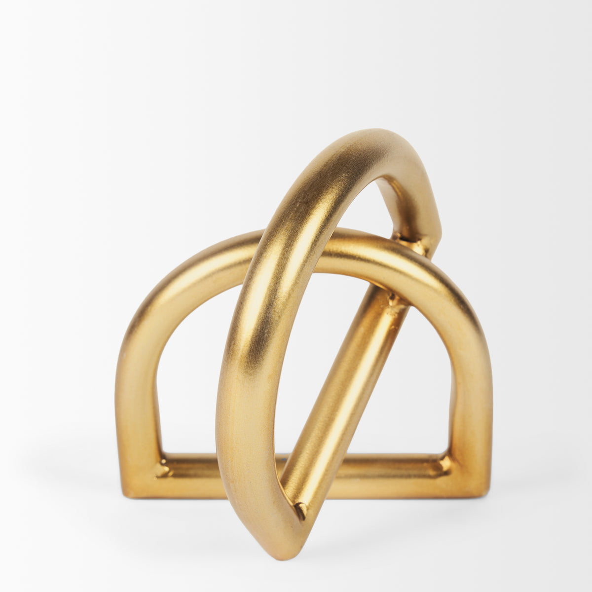 Locke Small Matte Gold Iron Metal Decorative Object-Objects-DECOROLALA