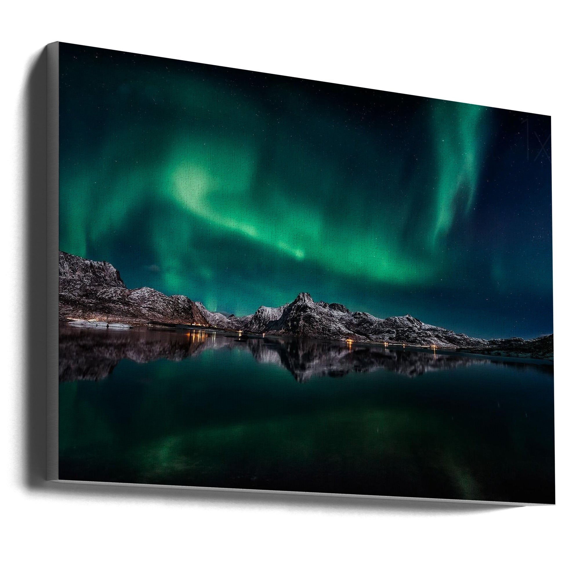 Lofoten Aurora Reflection Wall Art-Canvas Print-DECOROLALA