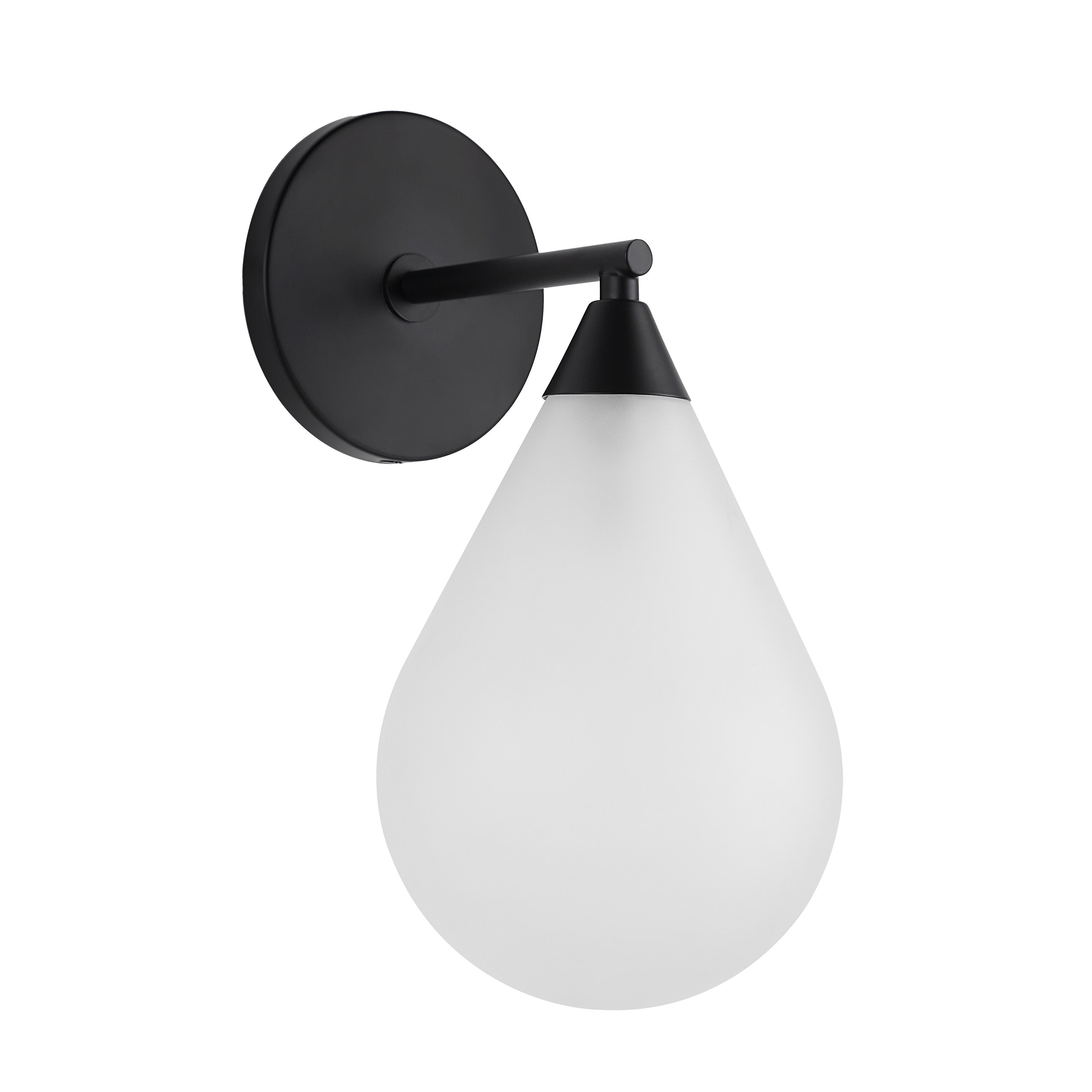 Lola 12" Wall Sconce, Matte Black-Wall Sconce-DECOROLALA