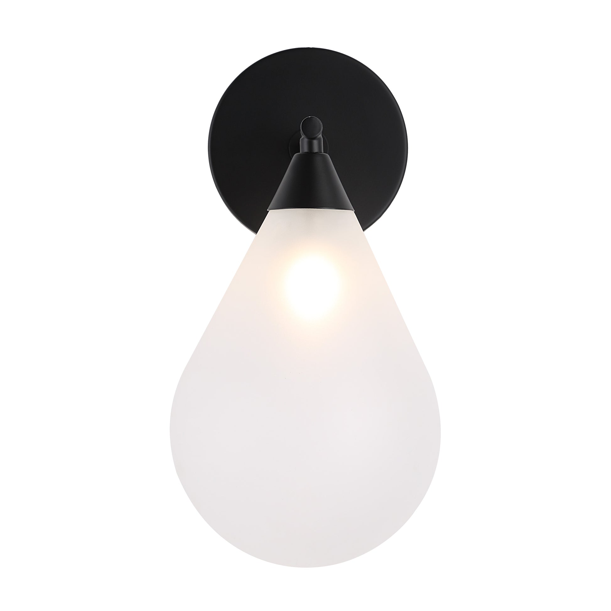 Lola 12" Wall Sconce, Matte Black-Wall Sconce-DECOROLALA