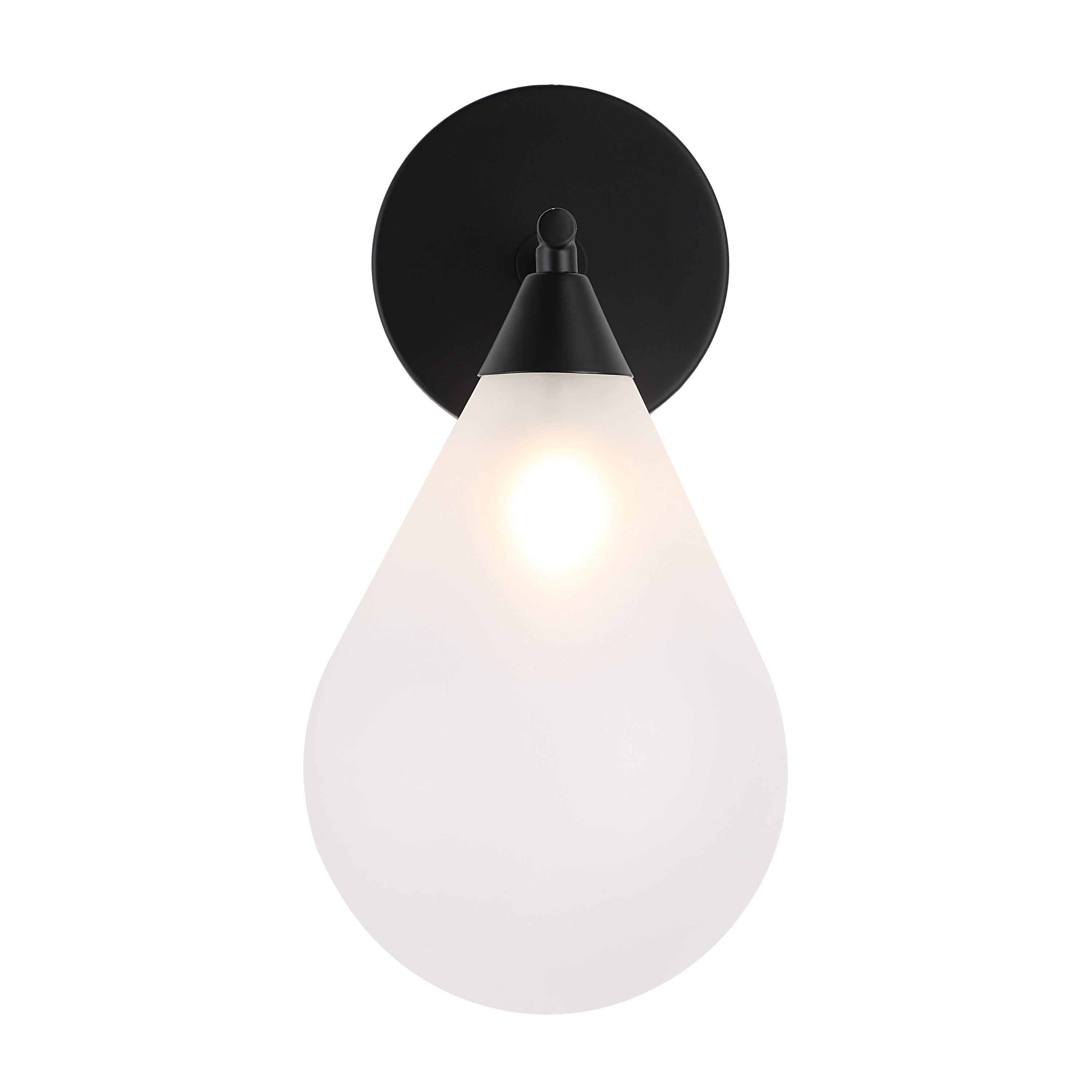 Lola 12" Wall Sconce, Matte Black-Wall Sconce-DECOROLALA