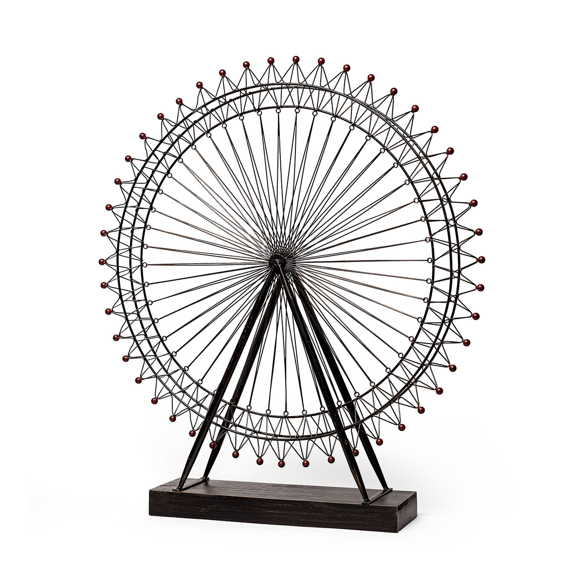 London Eye III Decorative Moveable Metal and Wood Ferris Wheel-Objects-DECOROLALA