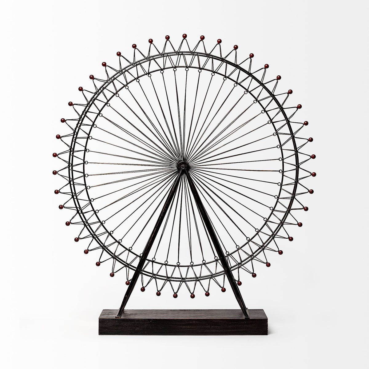 London Eye III Decorative Moveable Metal and Wood Ferris Wheel-Objects-DECOROLALA