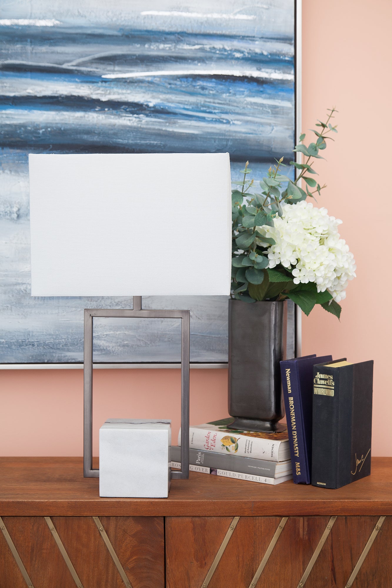 Longmore 22" Length Table Lamp, Beige-Table Lamp-DECOROLALA