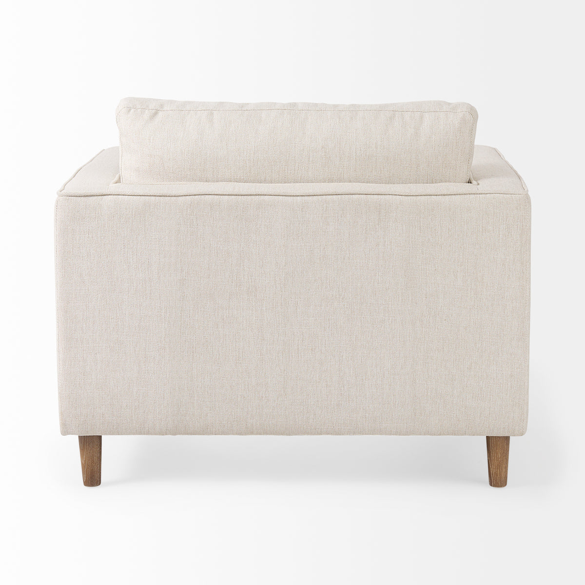 Loretta 40.7L x 36.2W x 33.9H Cream Fabric Chair W/ Two Bolster Cushions-Chairs-DECOROLALA