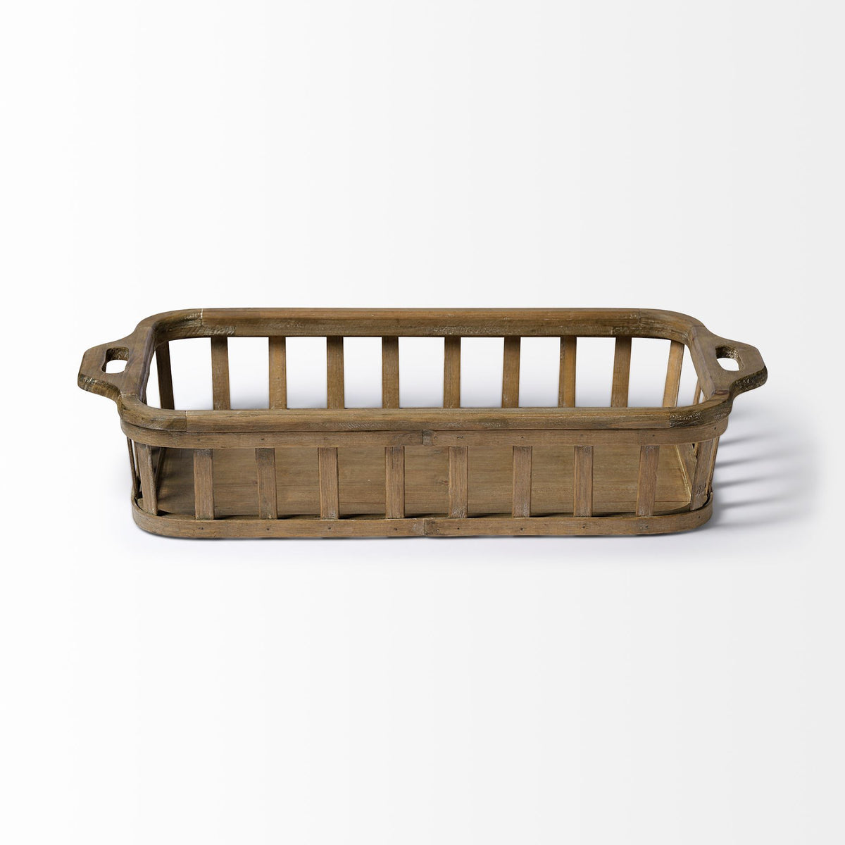 Louis Set of 2 Natural Wood Slated Nesting Trays-Trays-DECOROLALA
