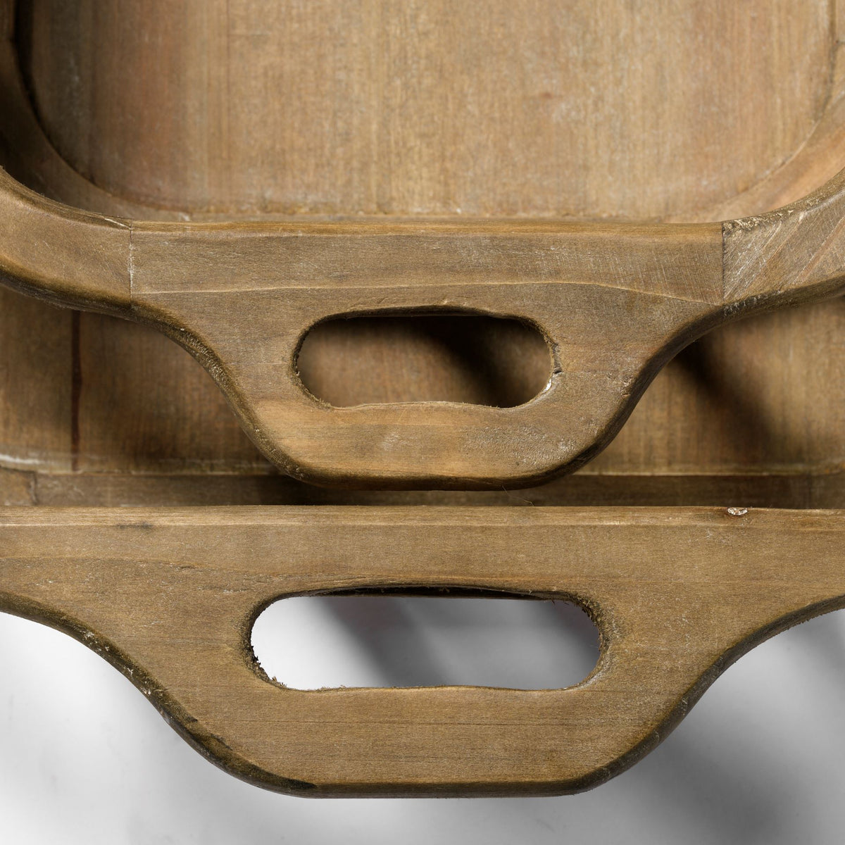 Louis Set of 2 Natural Wood Slated Nesting Trays-Trays-DECOROLALA