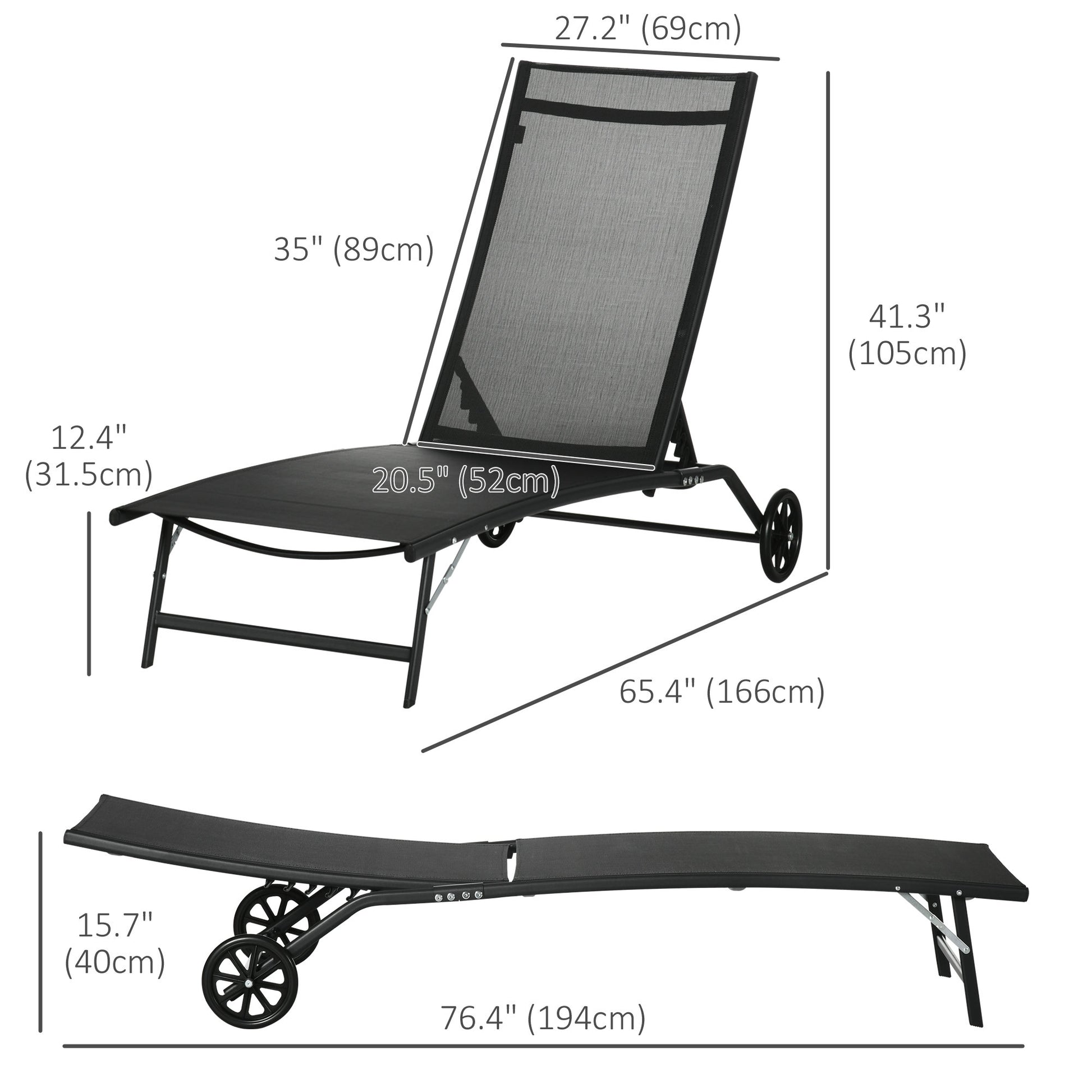 Lounge Chairs with Wheels - Black Set of 2-DECOROLALA
