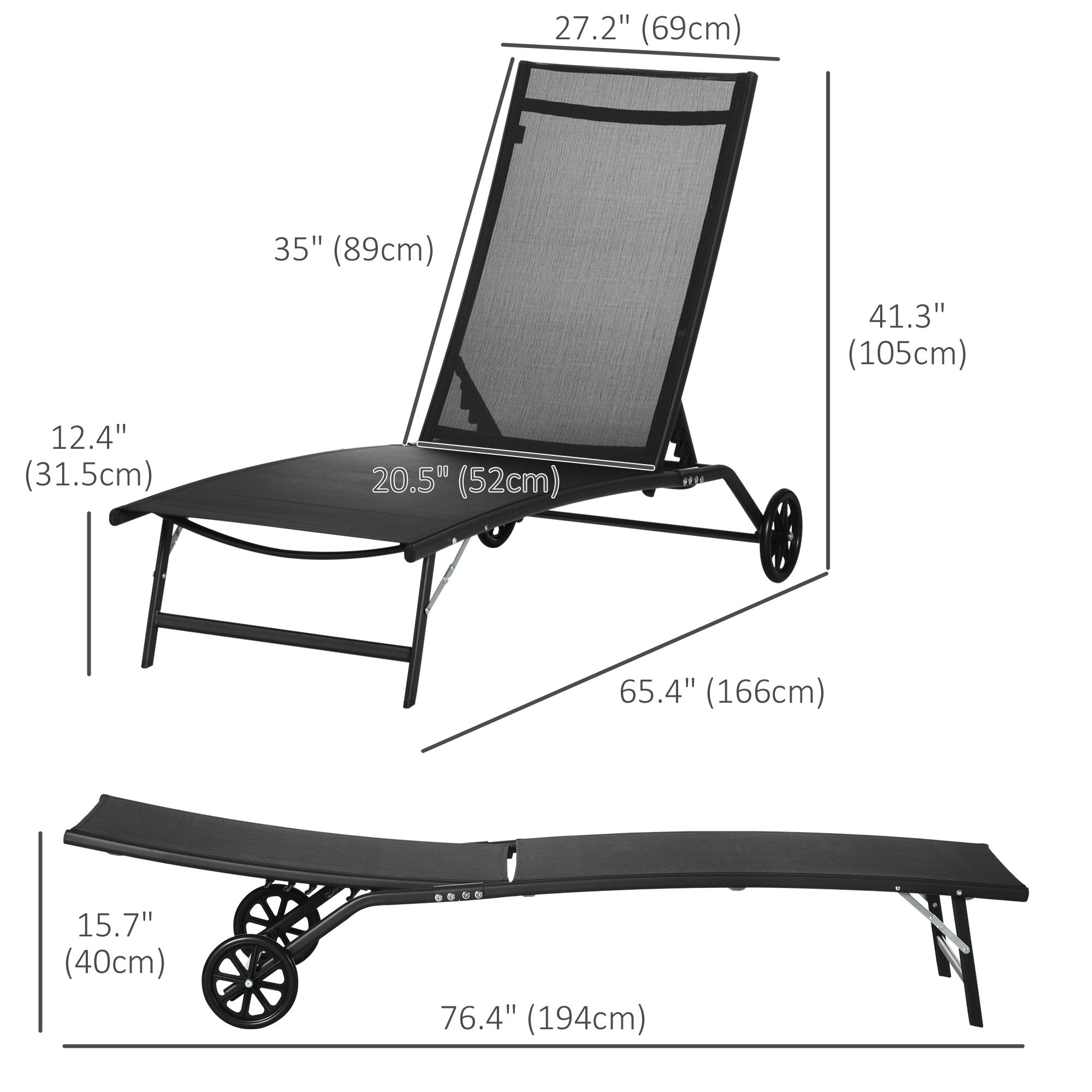 Lounge Chairs with Wheels - Black Set of 2-DECOROLALA