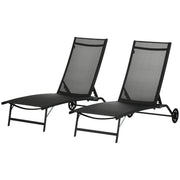 Lounge Chairs with Wheels - Black Set of 2-DECOROLALA