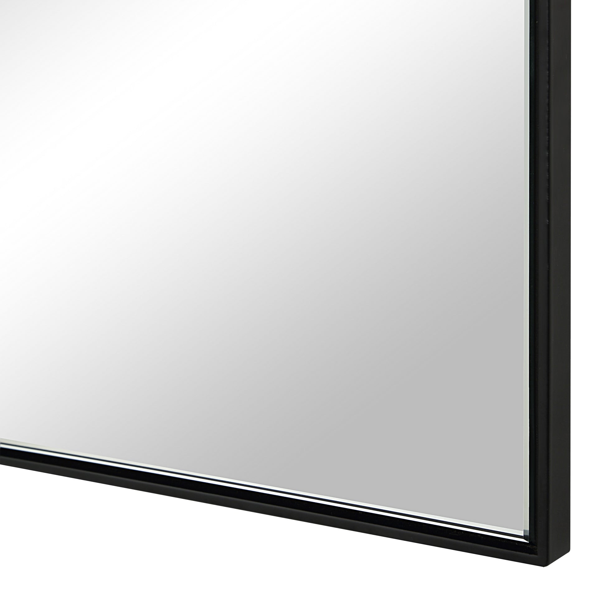 Loutro 36" H x 22" W Wall Mirror, Black-Mirror-DECOROLALA