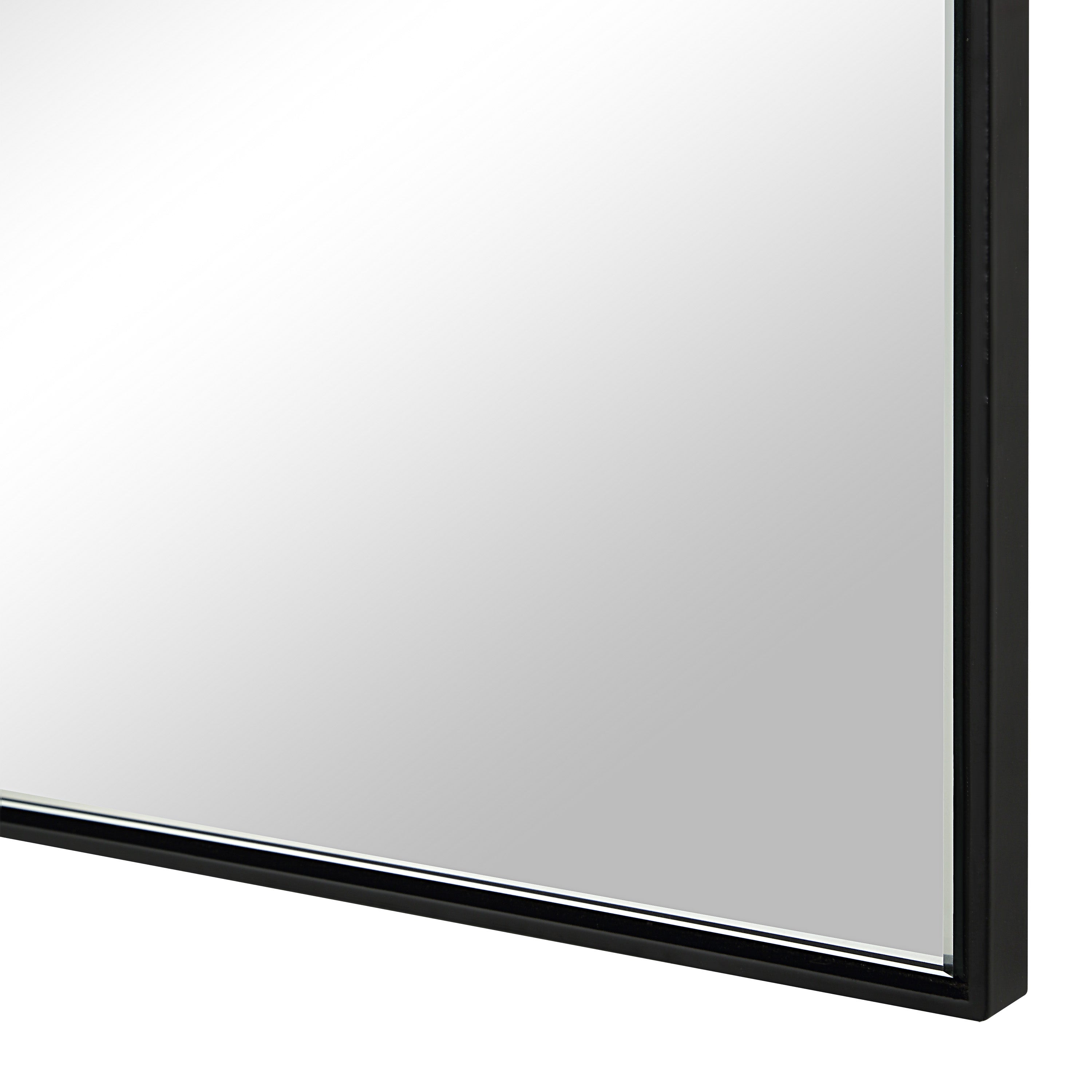 Loutro 36" H x 22" W Wall Mirror, Black-Mirror-DECOROLALA