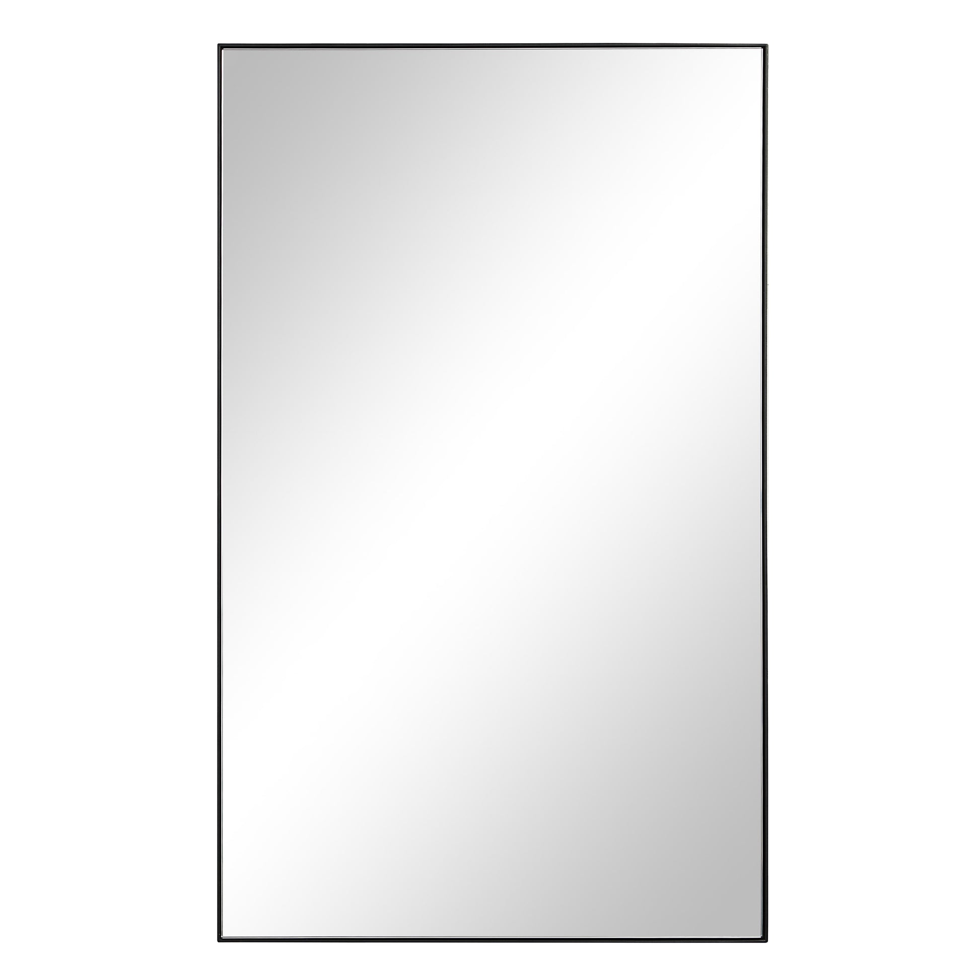 Loutro 36" H x 22" W Wall Mirror, Black-Mirror-DECOROLALA