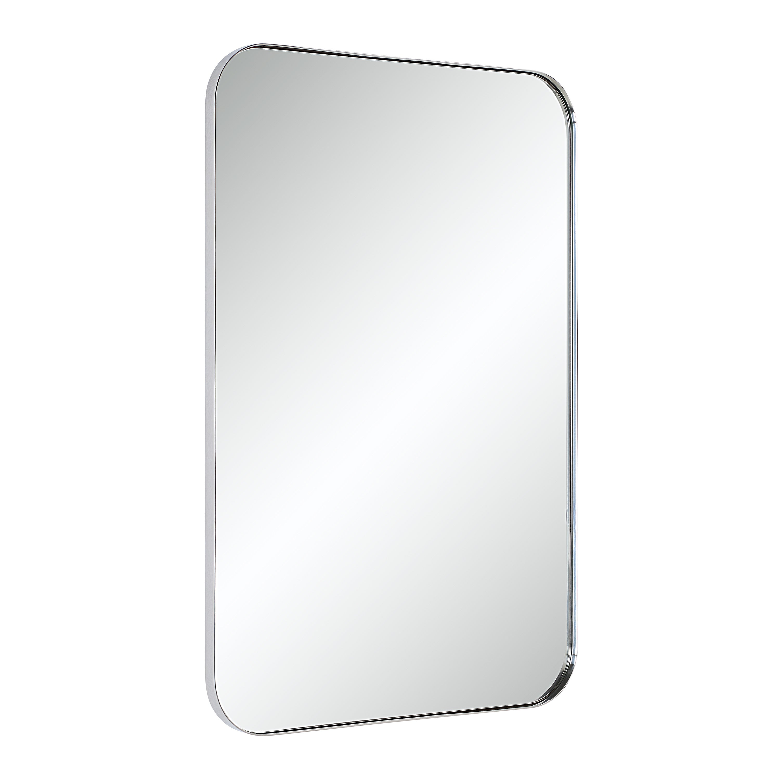 Louvas 36" H x 24" W Wall Mirror, Grey-Mirror-DECOROLALA