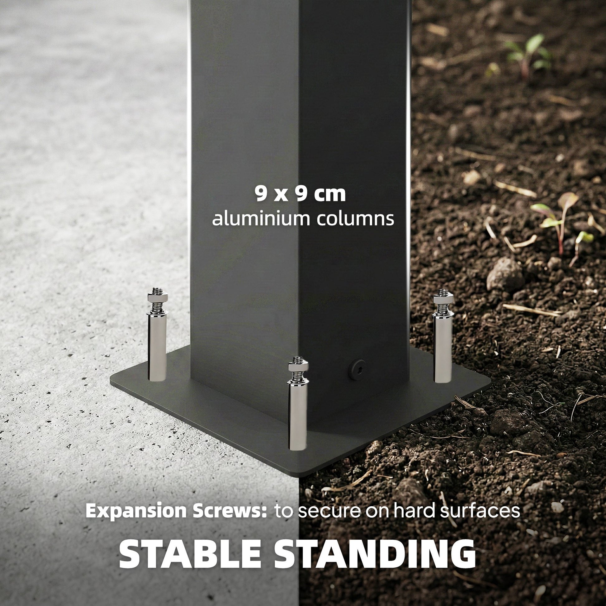 Louvered Pergola 9.5x10 ft PC Roof Clear-DECOROLALA