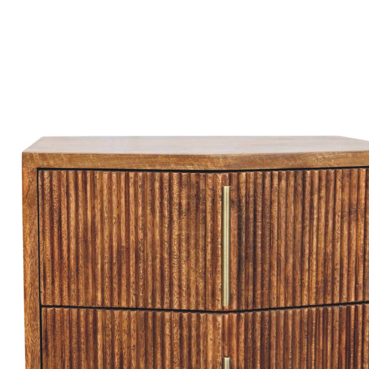 Louvre Bedside Unit - Winewood Oak Mid-Century 2-Drawer-Nightstand-DECOROLALA