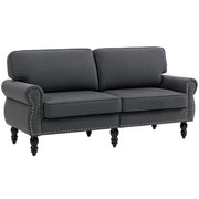 Loveseat Sofa 2 Seater - Dark Grey 66.5"-DECOROLALA