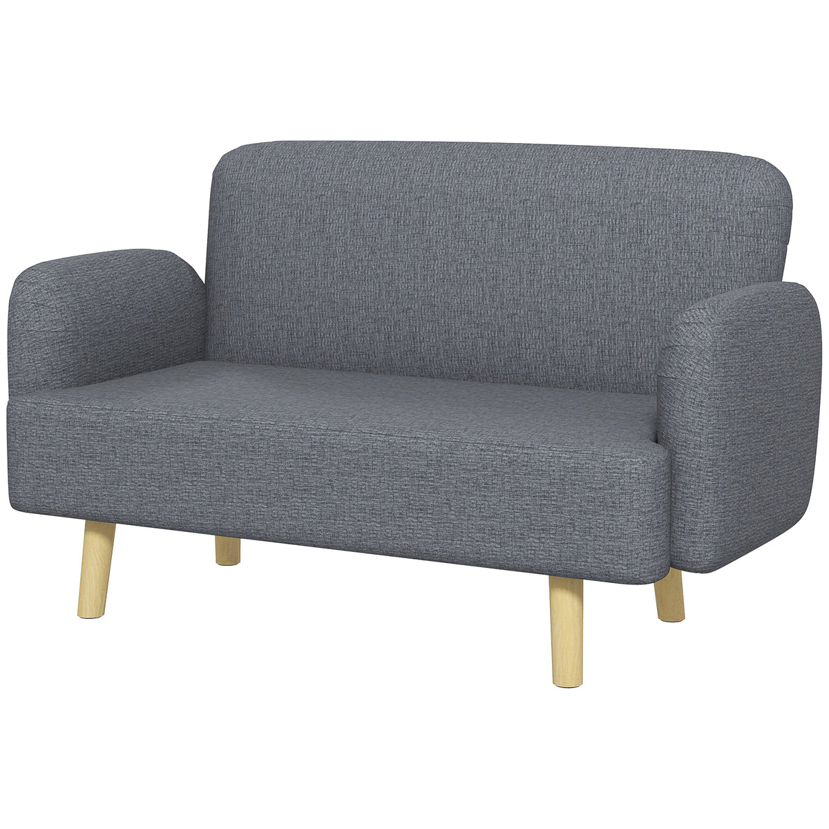 Loveseat Sofa 2 Seater Grey Velvet-DECOROLALA