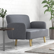 Loveseat Sofa 2 Seater Grey Velvet-DECOROLALA