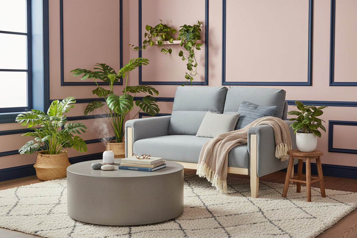 Loveseat Sofa 53" Grey Velvet Modern-Loveseat Sofas-DECOROLALA