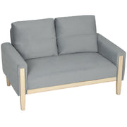 Loveseat Sofa 53" Grey Velvet Modern-DECOROLALA