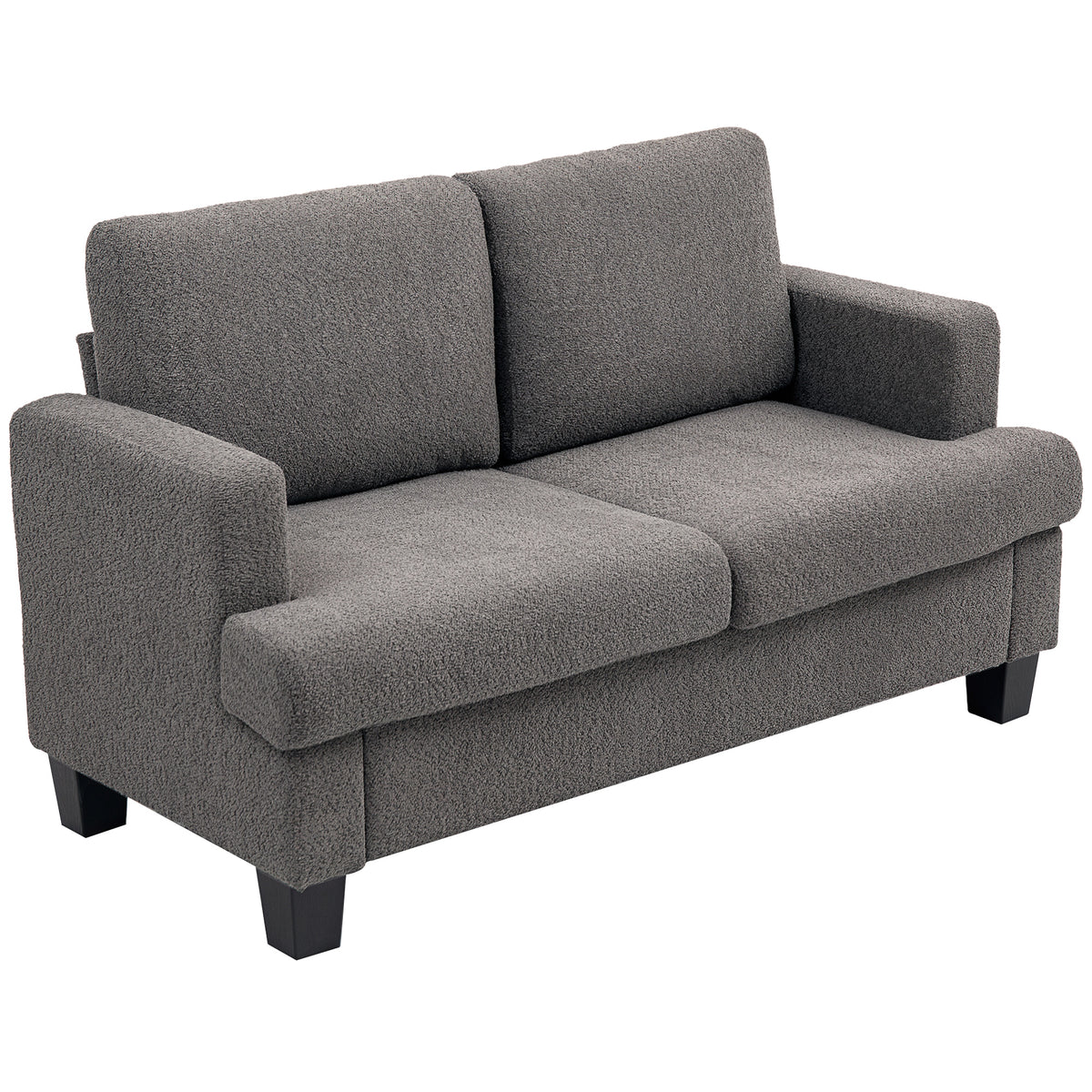 Loveseat Sofa 54.3" 2-Seater Dark Grey-DECOROLALA