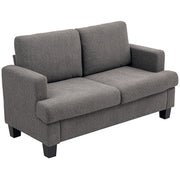 Loveseat Sofa 54.3" 2-Seater Dark Grey-DECOROLALA