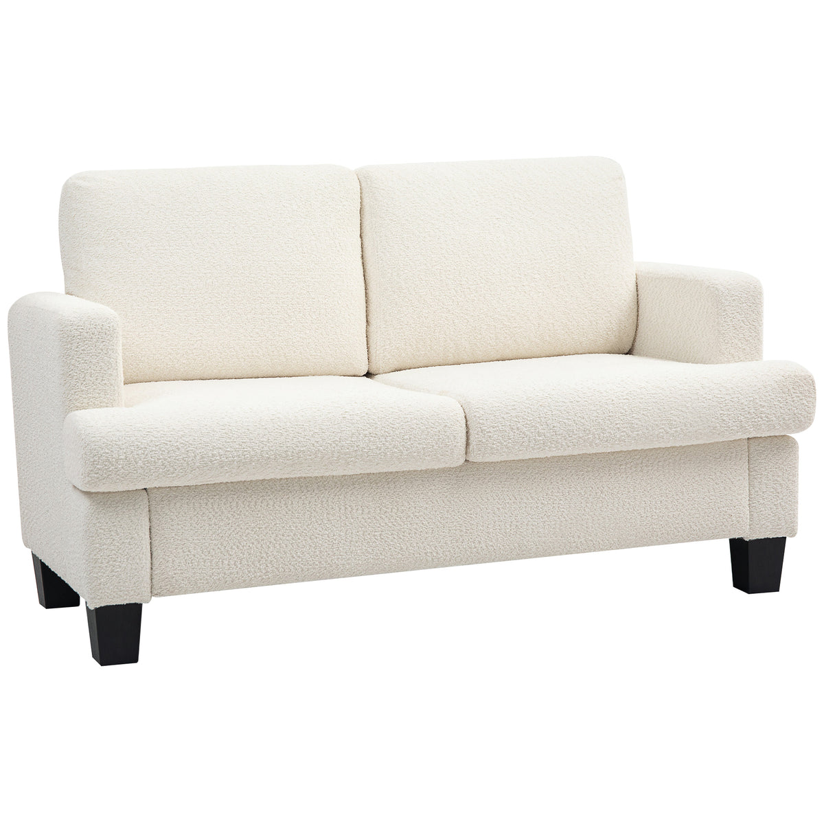 Loveseat Sofa 54.3" - Cream White Chenille-DECOROLALA