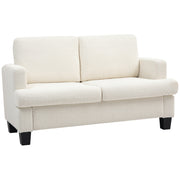 Loveseat Sofa 54.3" - Cream White Chenille-DECOROLALA