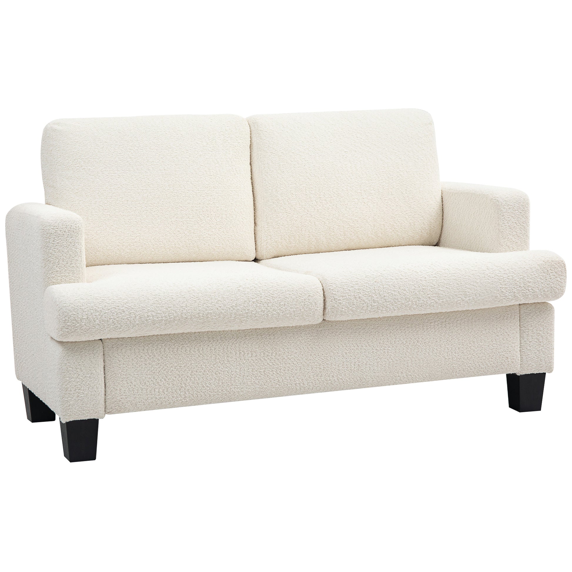 Loveseat Sofa 54.3" - Cream White Chenille-DECOROLALA