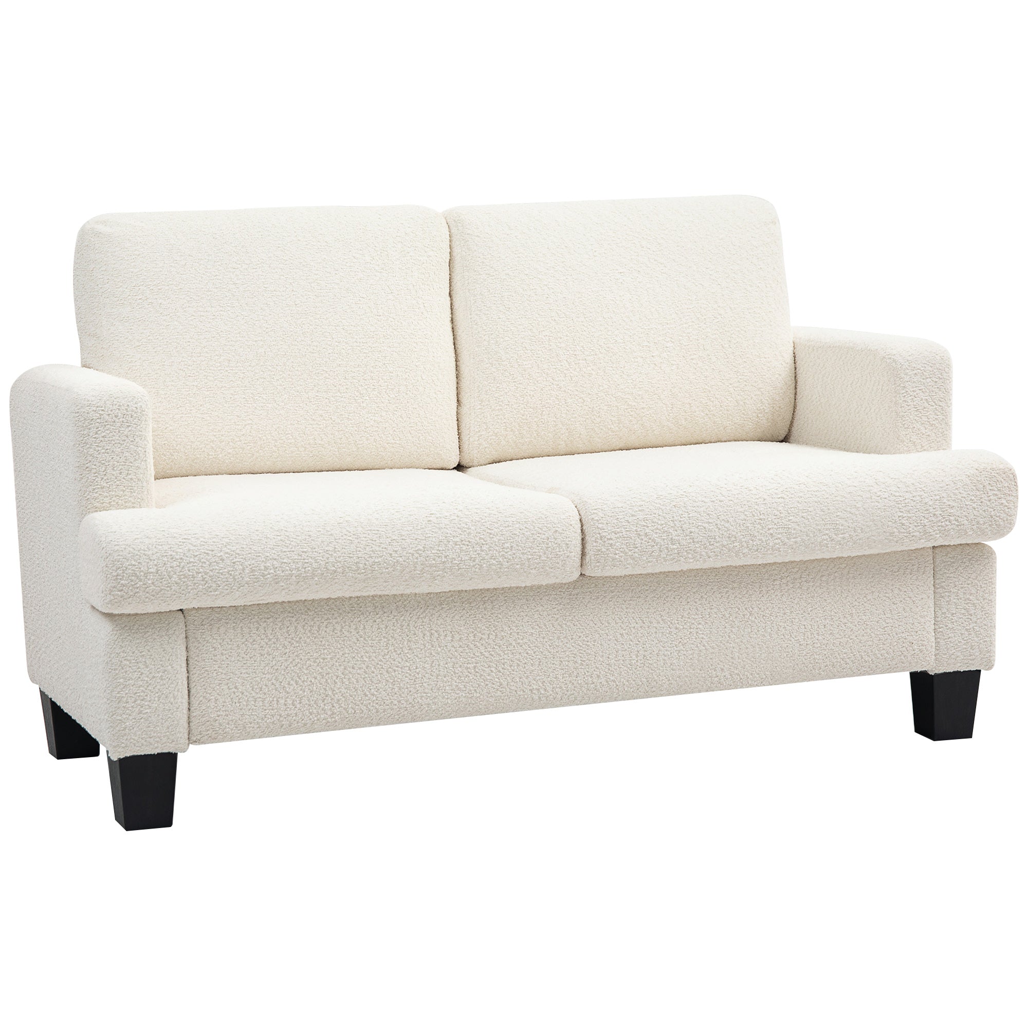 Loveseat Sofa 54.3" - Cream White Chenille-DECOROLALA