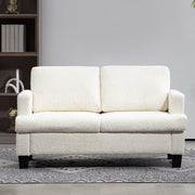 Loveseat Sofa 54.3" - Cream White Chenille-DECOROLALA