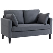 Loveseat Sofa 55" Linen Dark Grey-DECOROLALA