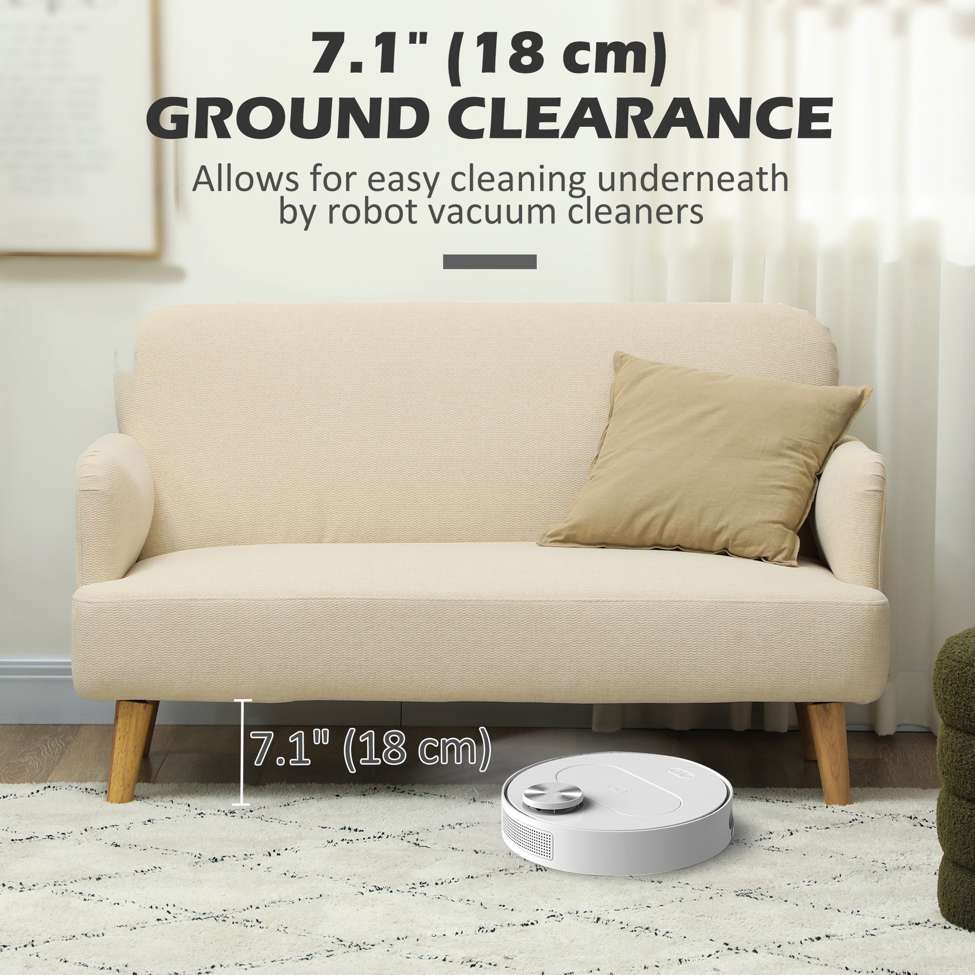Loveseat Sofa - Cream White Velvet 2 Seater-DECOROLALA
